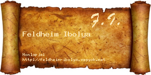 Feldheim Ibolya névjegykártya